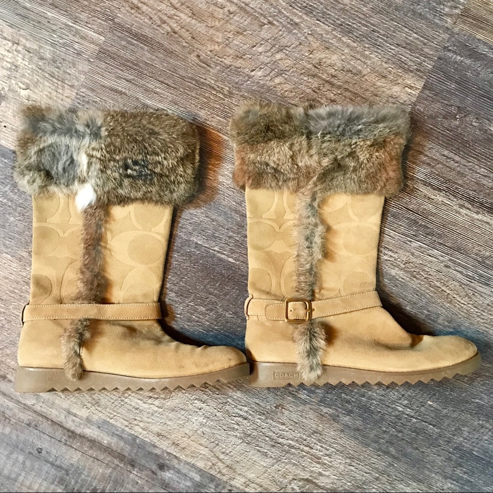 Deann Coach Fur Trimmed Boots